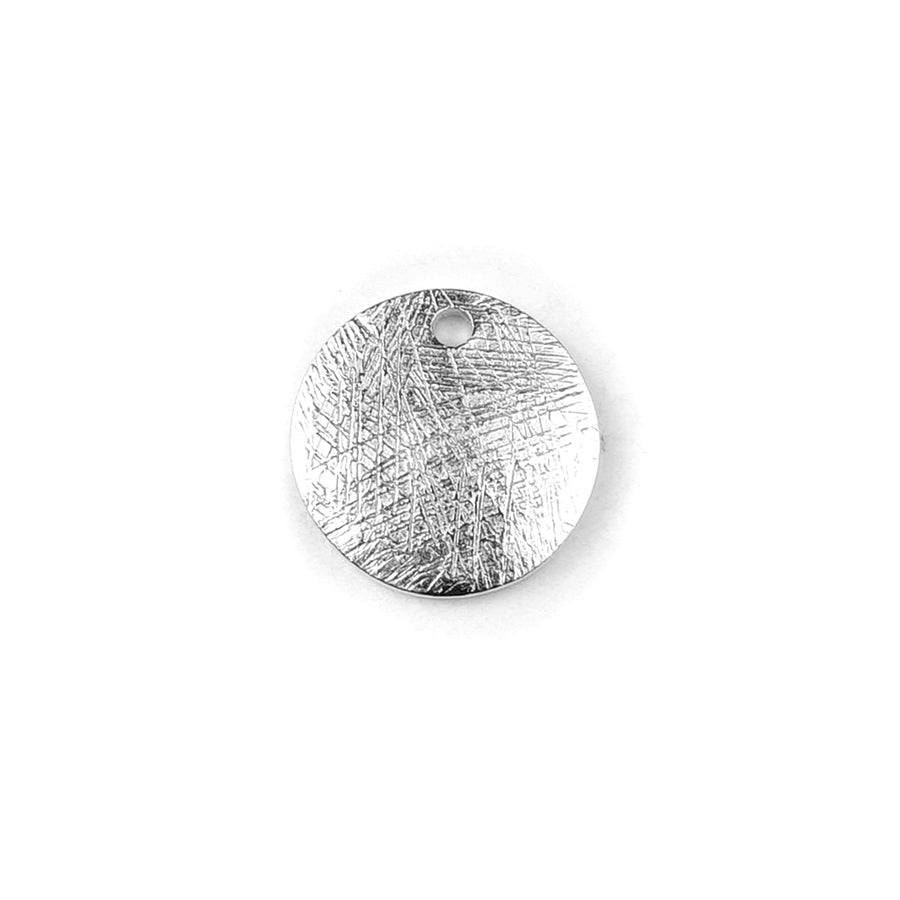 14mm Antique Silver Etched Domed Coin Charm - Goody Beads