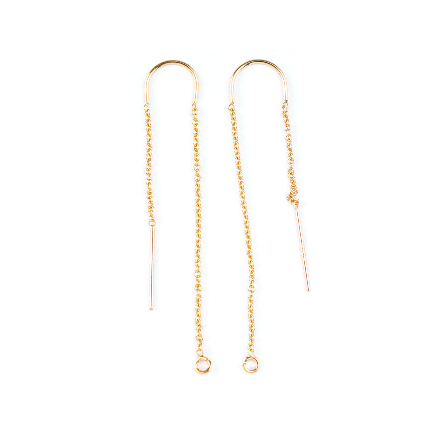 U-Threader Gold Filled Cable Chain Drop Earrings with Jump Ring