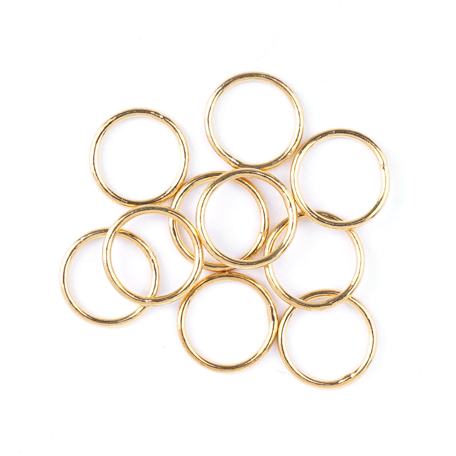 10mm Gold Plated Closed Jump Ring - Goody Beads