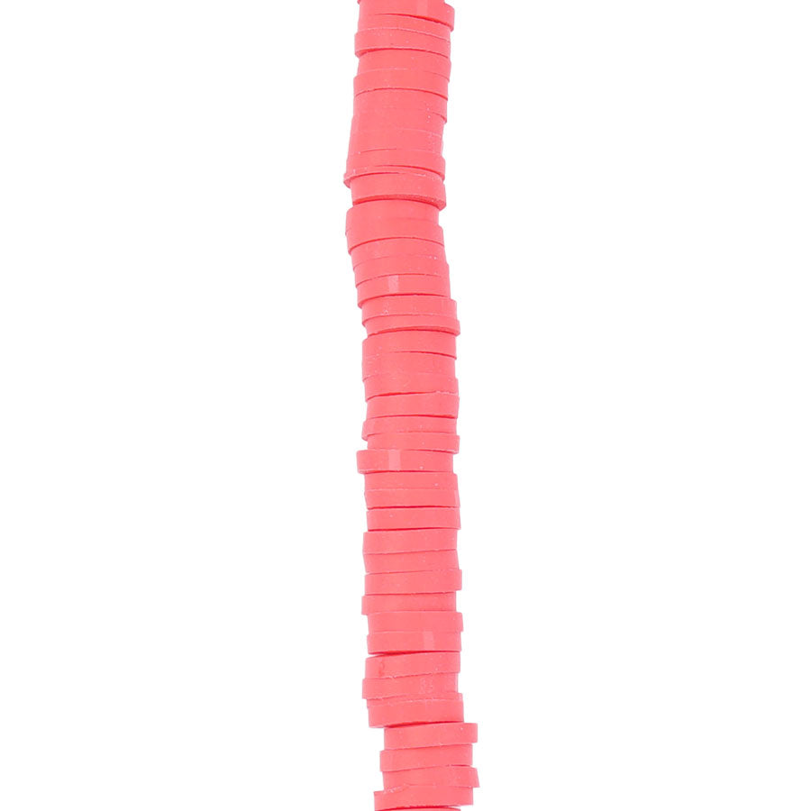 6mm Vinyl/Vulcanite Heishi Beads – Red - Goody Beads