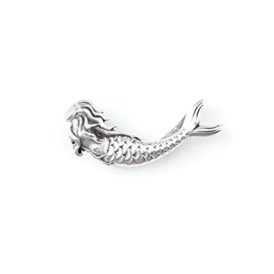 Antique Silver Mermaid Slider for 10mm Flat Leather - Goody Beads