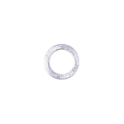 14mm Brushed Silver Plated Bali Style Flat Ring Connector/Link - Goody Beads