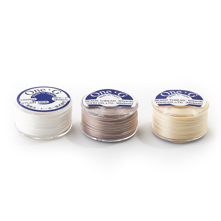 TOHO One-G Beading Thread 3 Bobbin Set - Light Neutral