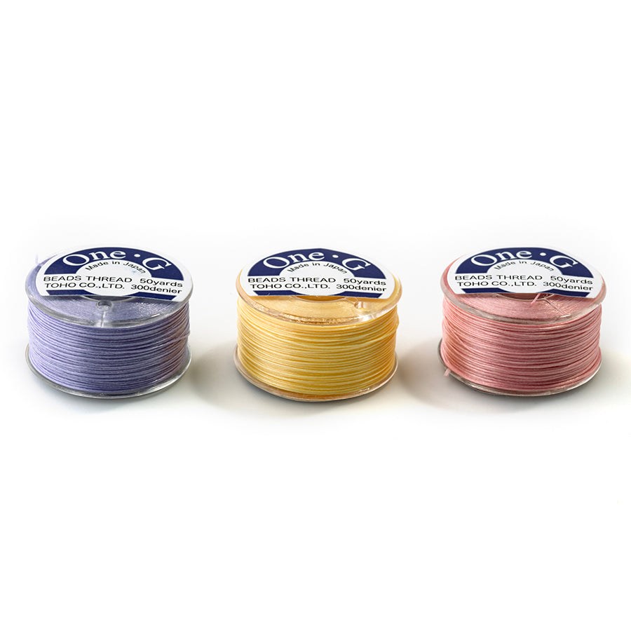 TOHO One-G Beading Thread 3 Bobbin Set - Pastel Mix