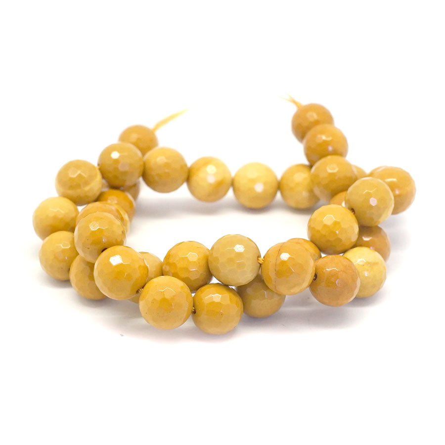 Mookaite Yellow, Faceted 10mm Round 15-16 Inch - Goody Beads