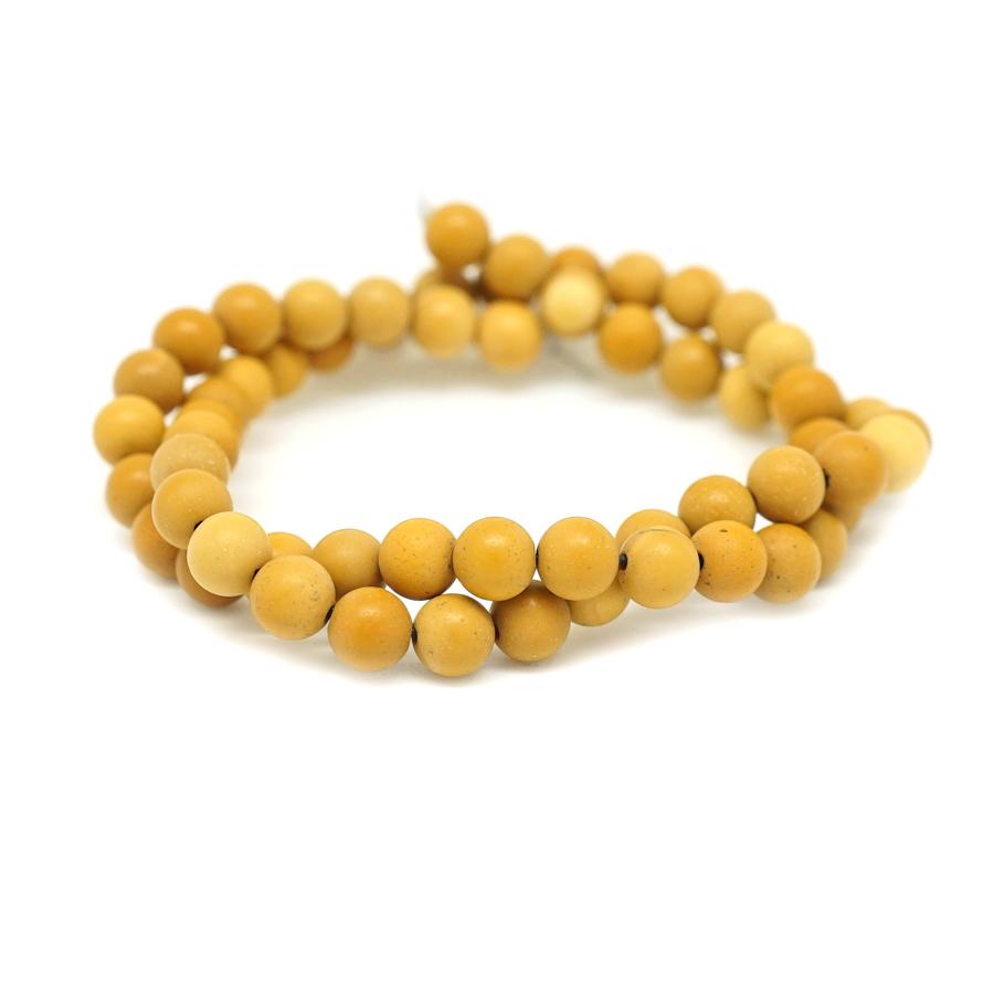 Yellow Mookaite Matte 6mm Round - 15-16 Inch