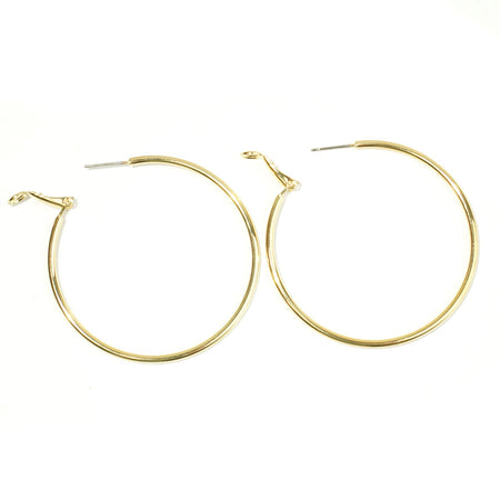 50mm Gold Hoop Earrings - Goody Beads