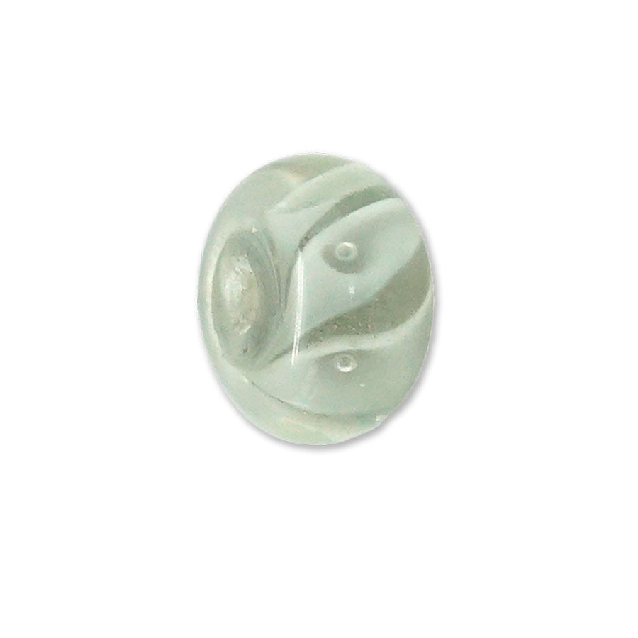 14mm Clear with White and Grey Swirls Rondelle Lampwork Beads - Goody Beads