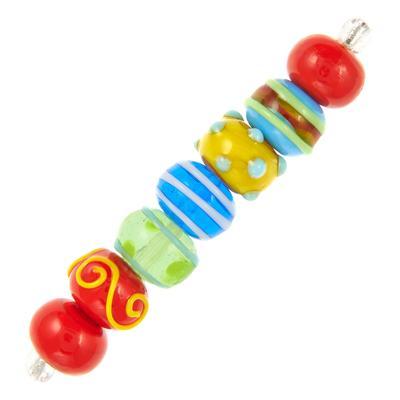 Candy Colored Lampwork Bead Set - Goody Beads