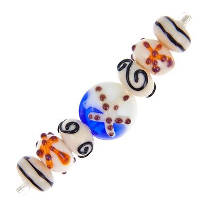 Sandy Beach Lampwork Bead Set - Goody Beads