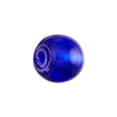 12mm Sapphire Blue Foil Round Glass Beads - Goody Beads