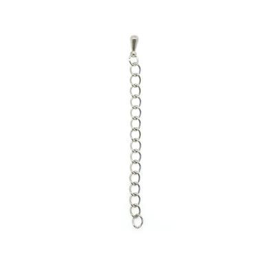 2 Inch Antique Silver Plated Brass Curb Chain Necklace Extender - Goody Beads