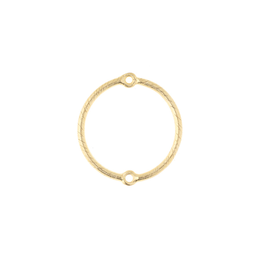 28mm Satin Gold Large Circle Connector - Goody Beads