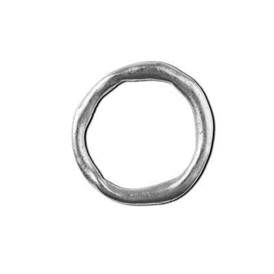 30mm Antique Silver Grande Organic Hoop by Nunn Design - Goody Beads