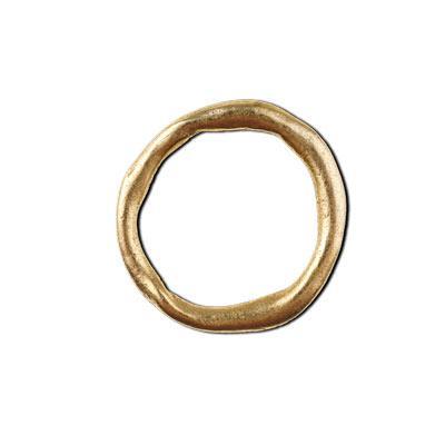 30mm Antique Gold Grande Organic Hoop by Nunn Design - Goody Beads