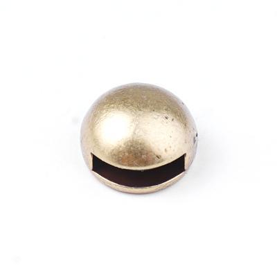 Antique Brass Dome Slider for 10mm Flat Leather - Goody Beads