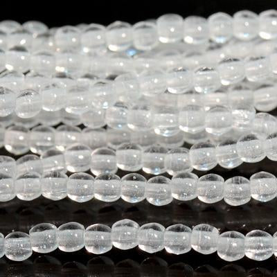 2mm Crystal Clear Druk Czech Glass Beads - Goody Beads