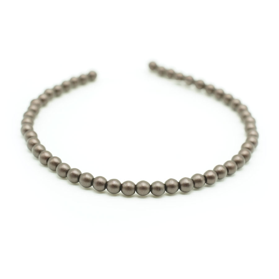 4mm Bistre Czech Glass Pearls Strand - Goody Beads