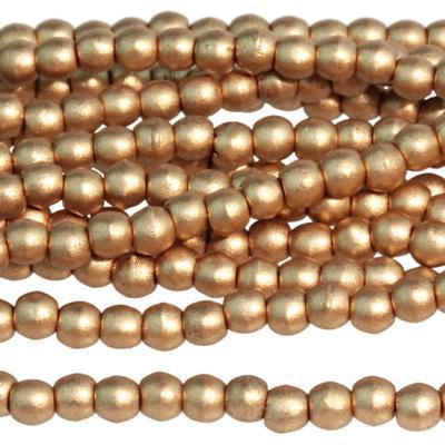 2mm Matte Metallic Flax Druk Czech Glass Beads - Goody Beads