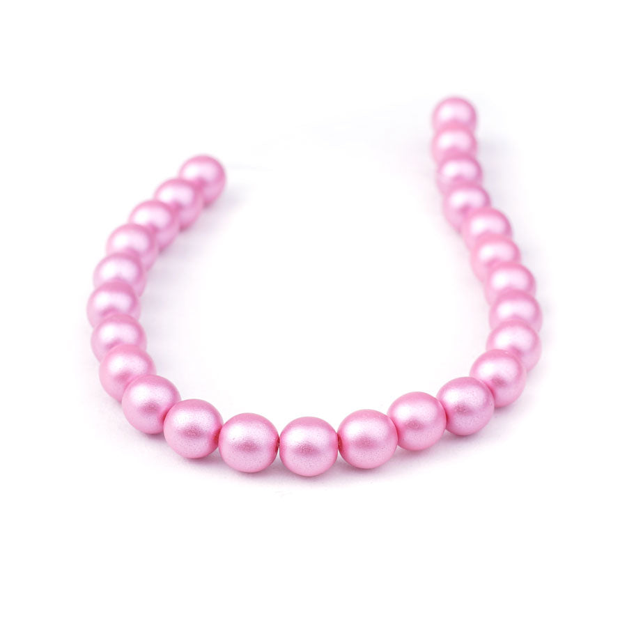 6mm Flamingo Czech Glass Pearls Strand - Goody Beads