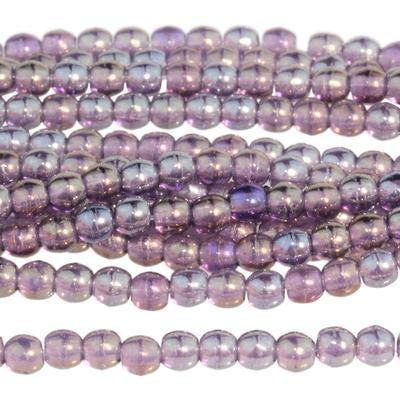 2mm Luster Iris Tanzanite Druk Czech Glass Beads - Goody Beads