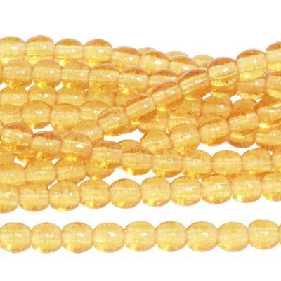 3mm Dark Topaz Druk Czech Glass Beads - Goody Beads