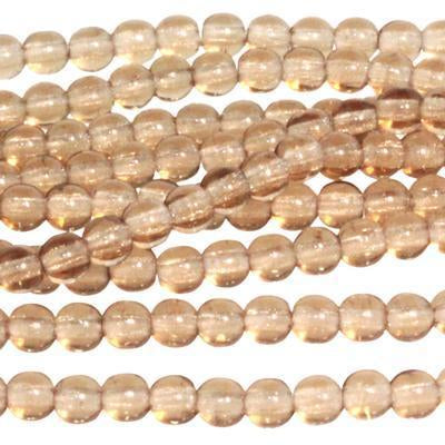 3mm Smokey Topaz Druk Czech Glass Beads - Goody Beads