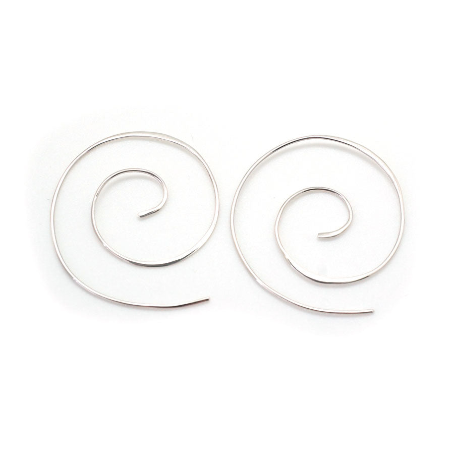 Sterling Silver Spiral Circle Shape Ear Wire by Nina Designs