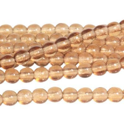 4mm Smokey Topaz Druk Czech Glass Beads - Goody Beads