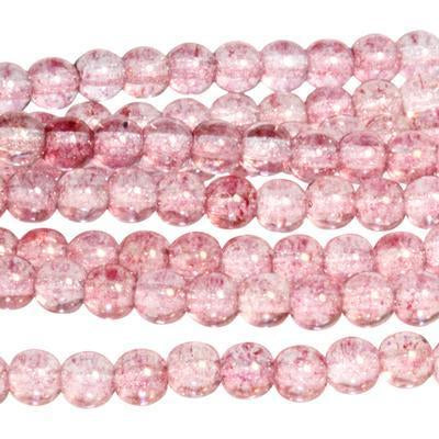 4mm Luster Transparent Topaz Pink Druk Czech Glass Beads - Goody Beads