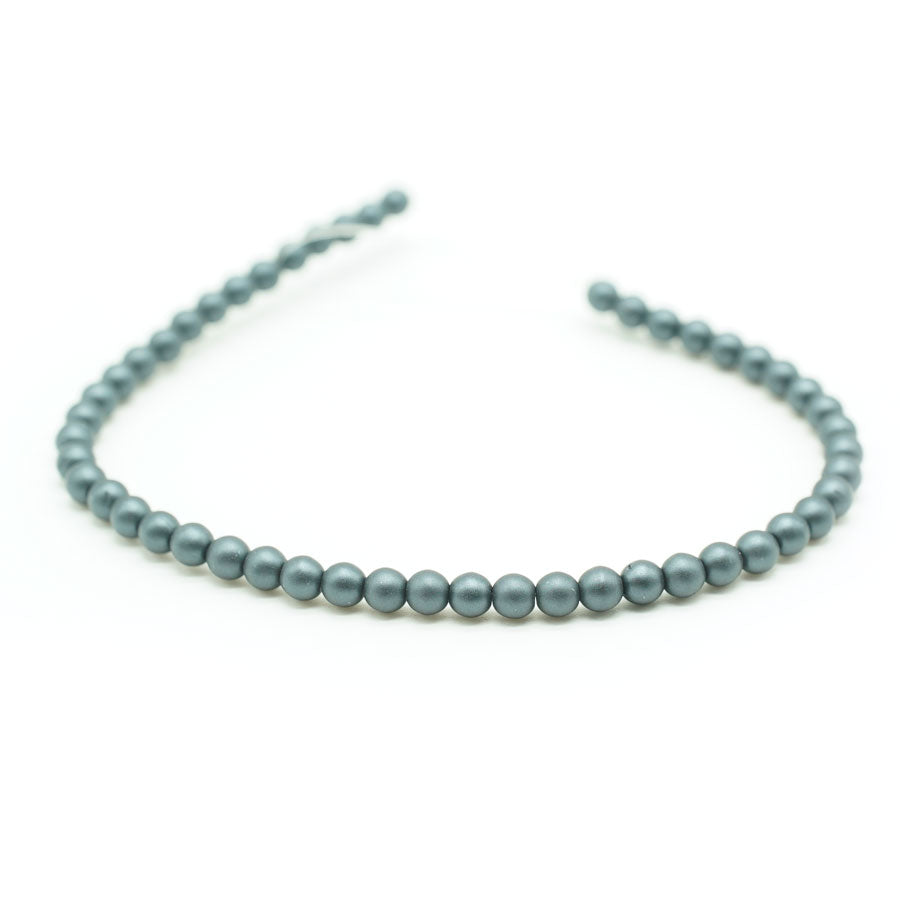 4mm Matte Charcoal Czech Glass Pearls Strand - Goody Beads