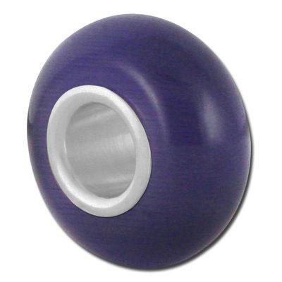 13mm Purple Cat's Eye Beads - Large Hole