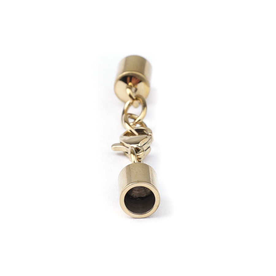 4.4mm Gold Plated Stainless Steel Glu-N-Go End Caps - Goody Beads