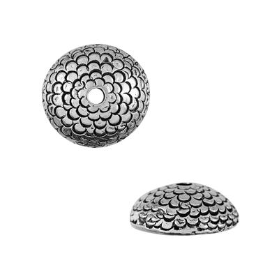 12mm Silver Acorn Bead Cap - Goody Beads