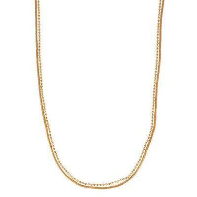 Gold Double Chain Necklace with Extender - Goody Beads