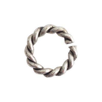 7mm Antique Silver Mini Rope Jumpring by Nunn Design - Goody Beads