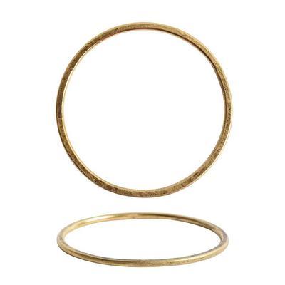 50mm 24k Gold Plated Flat Grande Hoop by Nunn Designs - Goody Beads