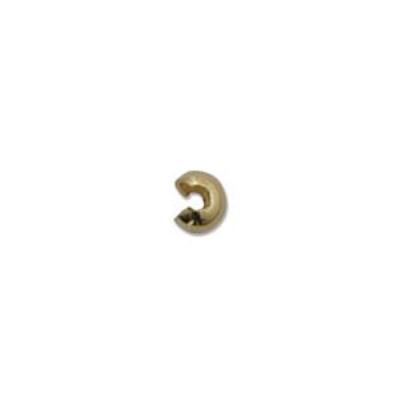 3mm Gold Plate Crimp Bead Covers - Goody Beads