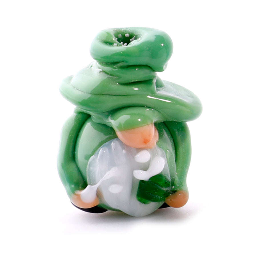 20x17mm St.Patrick's Day Lucky Charm Gnome Lampwork Bead