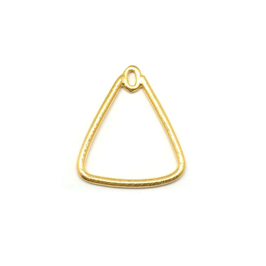 29x24mm Satin Gold Triangle Connector/Pendant - Goody Beads