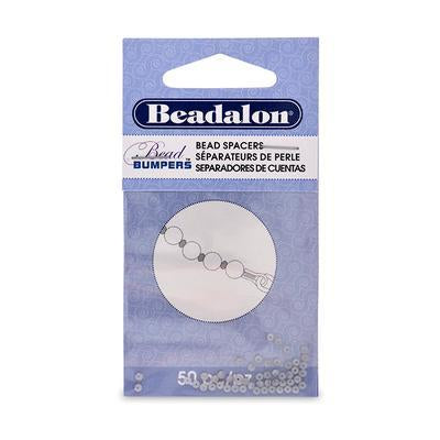 2mm Satin Silver Rondelle Bead Bumpers from Beadalon - Goody Beads