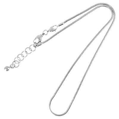 Petite Rhodium Necklace with Extender - Interchangeable