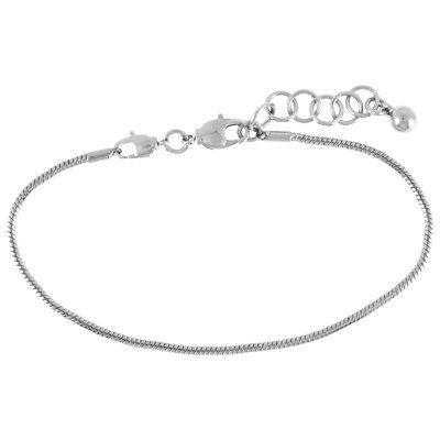 Petite Regular Rhodium Anklet with Extender - Interchangeable