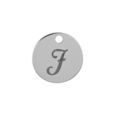 13mm Silver Alphabet Letter Charm - J - Goody Beads