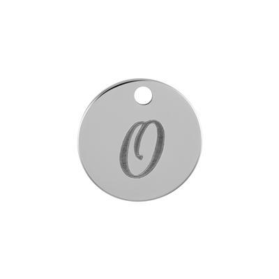 13mm Silver Alphabet Letter Charm - O - Goody Beads