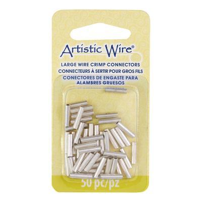 1.5mm Tarnish Resistant Silver Artistic Wire Large Wire Crimp Connectors - Goody Beads