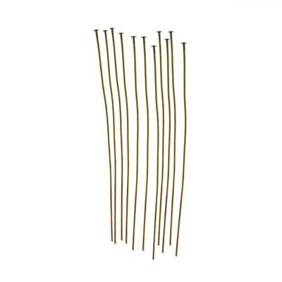 2 Inch Antique Gold Plated 24 Gauge Headpins - Goody Beads