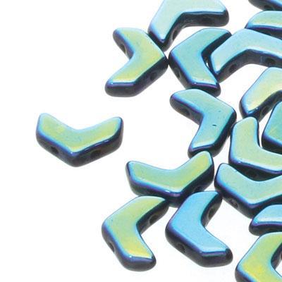 4x10mm Jet Full AB Chevron Duo Czech Glass Beads - Goody Beads