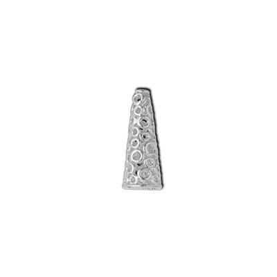 23mm Silver Plated Bali Style Donut Design Bead Cone - Goody Beads