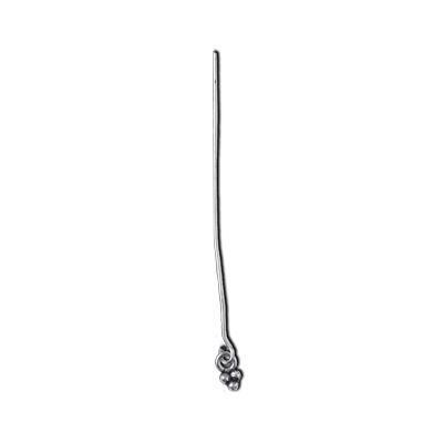 2 Inch Silver Plated Bali Style Headpin with Dangle Charm - Goody Beads